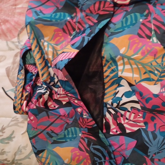 Lauren James Anorak Tropical Print Rain Jacket ** SZ M - Picture 10 of 11